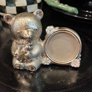 Silver plated bear bank from Japan 5”X 4”